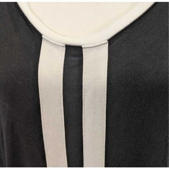 Maeve by‎ Anthro Colorblocked V-Back Black White Top Size XS - Picture 6 of 11